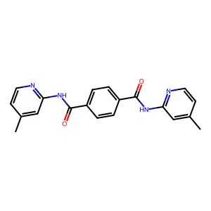1-N,4-N-bis(4-methylpyridin-2-yl)benzene-1,4-dicarboxamide structure