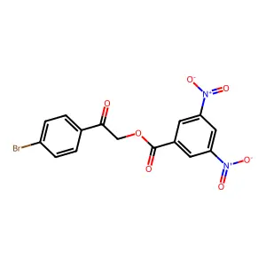 2-(4-Bromophenyl)-2-oxoethyl 3,5-dinitrobenzoate structure