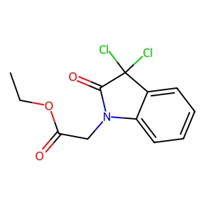Ethyl 2-(3,3-dichloro-2-oxoindol-1-yl)acetate structure