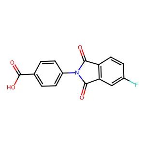4-(5-Fluoro-1,3-dioxo-1,3-dihydro-isoindol-2-yl)-benzoic acid structure