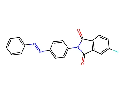 1H-Isoindole-1,3(2H)-dione, 5-fluoro-2-[4-(2-phenyldiazenyl)phenyl]- structure