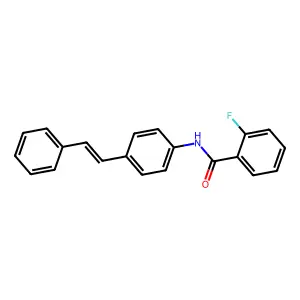 2-fluoro-N-[4-(2-phenylethenyl)phenyl]benzamide structure