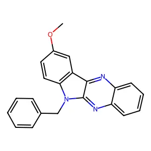 6-benzyl-9-methoxy-6H-indolo[2,3-b]quinoxaline structure