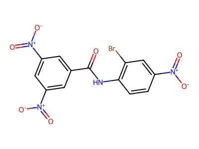 N-(2-bromo-4-nitrophenyl)-3,5-dinitrobenzamide structure