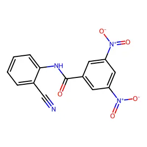 N-(2-cyanophenyl)-3,5-dinitrobenzamide structure