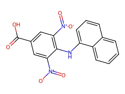 4-(Naphthalen-1-ylamino)-3,5-dinitrobenzoic acid structure