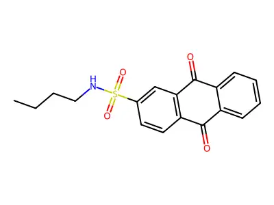 N-butyl-9,10-dihydro-9,10-dioxo-2-Anthracenesulfonamide structure