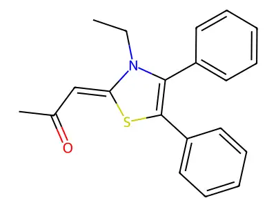 1-(3-Ethyl-4,5-diphenyl-2(3H)-thiazolylidene)-2-propanone structure