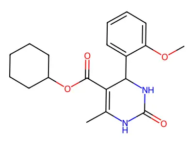 cyclohexyl 4-(2-methoxyphenyl)-6-methyl-2-oxo-1,2,3,4-tetrahydropyrimidine-5-carboxylate structure