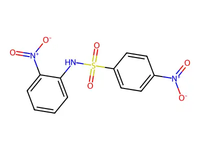 4-nitro-N-(2-nitrophenyl)benzenesulfonamide structure