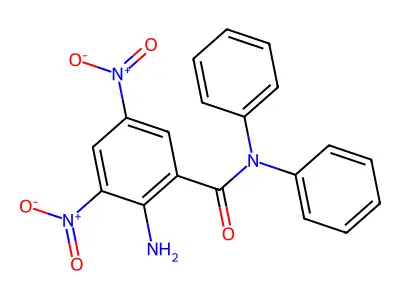 2-amino-3,5-dinitro-N,N-diphenylbenzamide structure