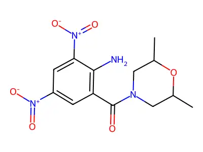 (2-Amino-3,5-dinitrophenyl)-(2,6-dimethylmorpholin-4-yl)methanone structure