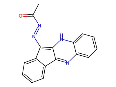N'-(11H-indeno[1,2-b]quinoxalin-11-ylidene)acetohydrazide structure
