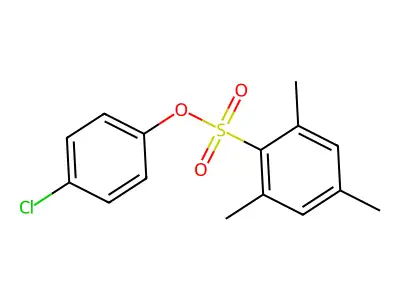 (4-Chlorophenyl) 2,4,6-trimethylbenzenesulfonate structure