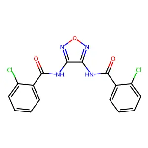 2-chloro-N-[4-[(2-chlorobenzoyl)amino]-1,2,5-oxadiazol-3-yl]benzamide structure