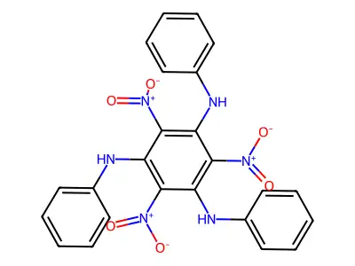 2,4,6-trinitro-1-N,3-N,5-N-triphenylbenzene-1,3,5-triamine structure