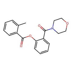 2-Methyl-benzoic acid 2-(morpholine-4-carbonyl)-phenyl ester structure