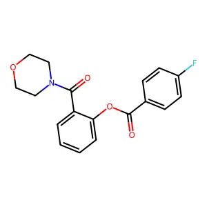 [2-(Morpholine-4-carbonyl)phenyl] 4-fluorobenzoate structure