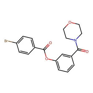 [3-(Morpholine-4-carbonyl)phenyl] 4-bromobenzoate structure