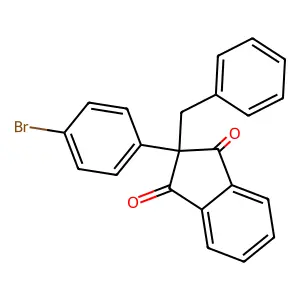 2-Benzyl-2-(4-bromophenyl)indene-1,3-dione structure