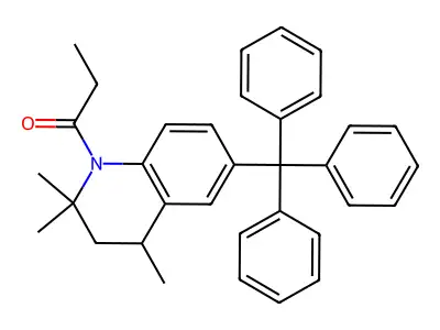 2,2,4-Trimethyl-1-propionyl-6-trityl-1,2,3,4-tetrahydroquinoline structure