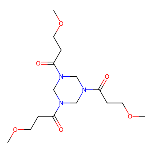 1,1',1''-(1,3,5-Triazinane-1,3,5-triyl)tris(3-methoxypropan-1-one) structure