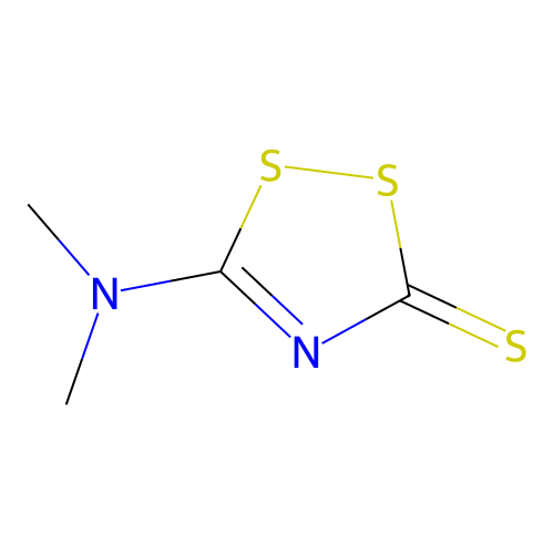 5-(Dimethylamino)-3H-1,2,4-dithiazole-3-thione structure