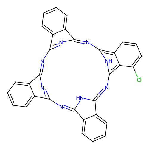 C32H17ClN8 structure