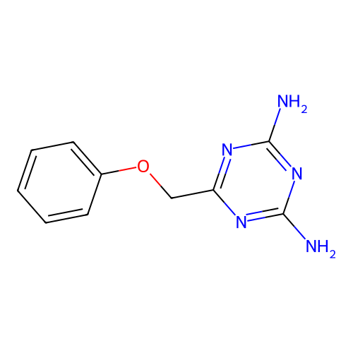 6-(Phenoxymethyl)-1,3,5-triazine-2,4-diamine structure