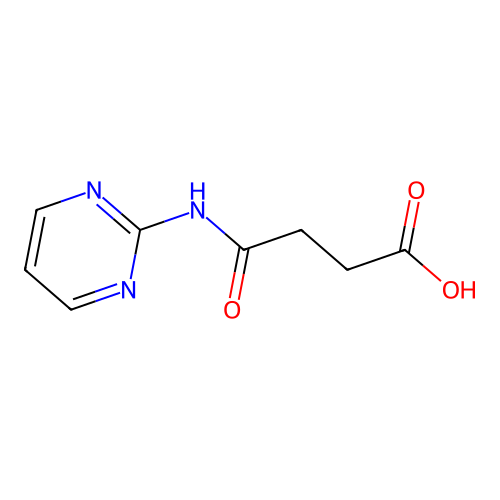 3-(N-pyrimidin-2-ylcarbamoyl)propanoic acid structure