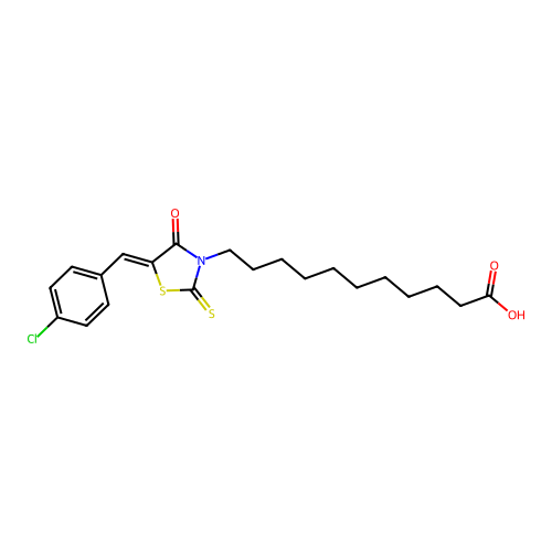 11-(5-(4-Chlorobenzylidene)-4-oxo-2-thioxo-1,3-thiazolidin-3-YL)undecanoic acid structure