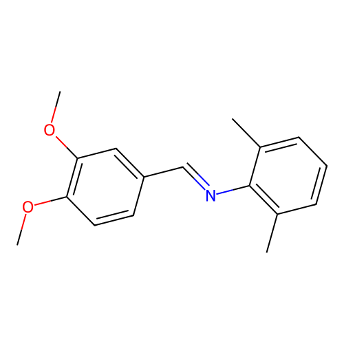 N-(3,4-dimethoxybenzylidene)-N-(2,6-dimethylphenyl)amine structure