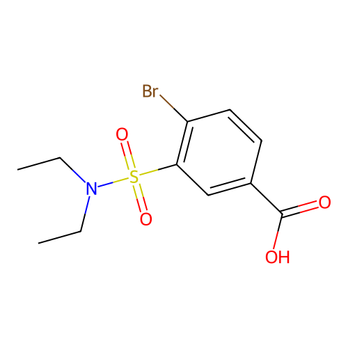 4-溴-3-二乙氨磺酰基苯甲酸 structure