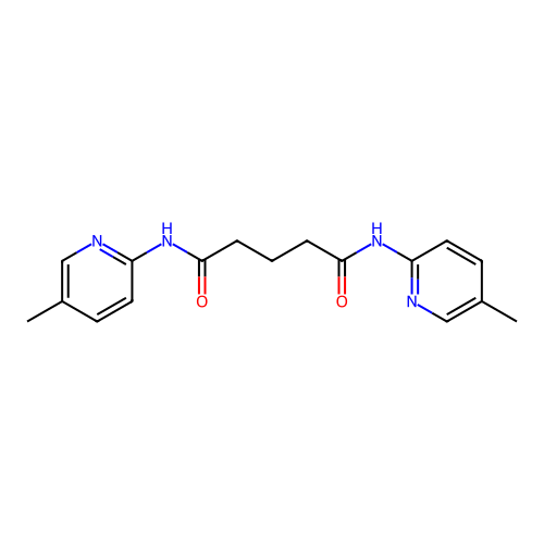N,N'-bis(5-methylpyridin-2-yl)pentanediamide structure