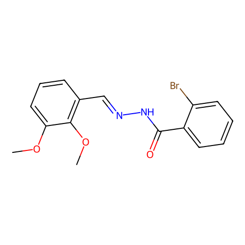 2-bromo-N'-(2,3-dimethoxybenzylidene)benzohydrazide structure