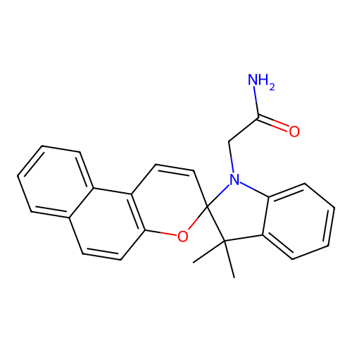 2-(3',3'-Dimethylspiro[benzo[f]chromene-3,2'-indolin]-1'-yl)acetamide structure