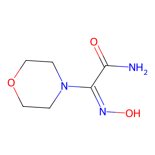 (E)-2-(hydroxyimino)-2-morpholinoacetamide structure