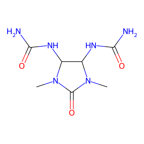 1,1'-(1,3-Dimethyl-2-oxoimidazolidine-4,5-diyl)diurea structure