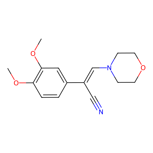 2-(3,4-Dimethoxy-phenyl)-3-morpholin-4-yl-acrylonitrile structure