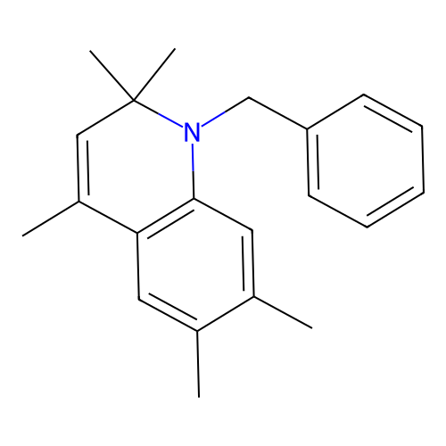 1-Benzyl-2,2,4,6,7-pentamethyl-1,2-dihydroquinoline structure
