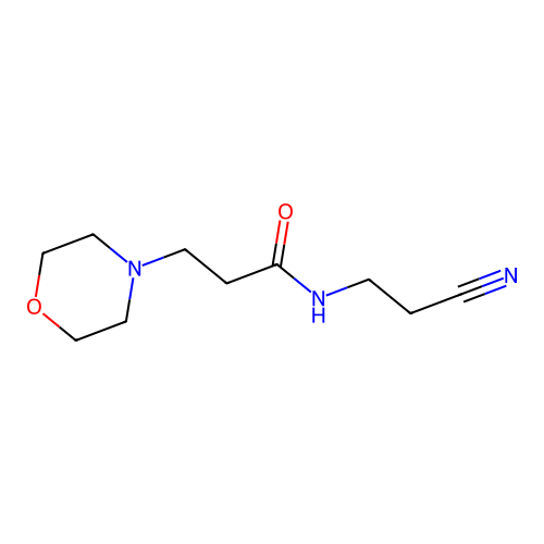 N-(2-cyanoethyl)-3-morpholinopropanamide structure