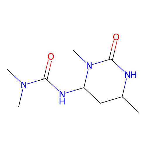3-(3,6-Dimethyl-2-oxohexahydropyrimidin-4-yl)-1,1-dimethylurea structure