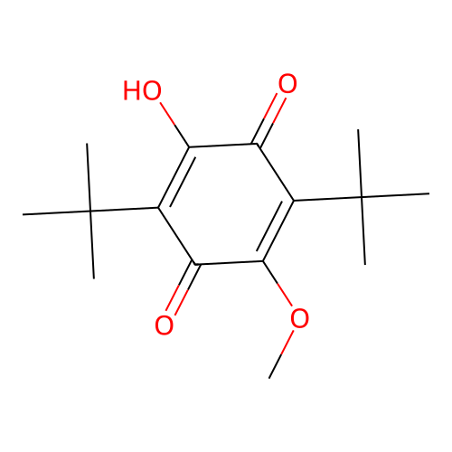 2,5-Di-tert-butyl-3-hydroxy-6-methoxycyclohexa-2,5-diene-1,4-dione structure