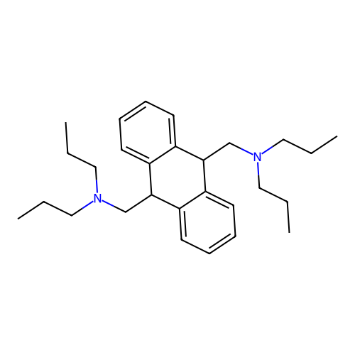 N,N'-((9,10-dihydroanthracene-9,10-diyl)bis(methylene))bis(N-propylpropan-1-amine) structure