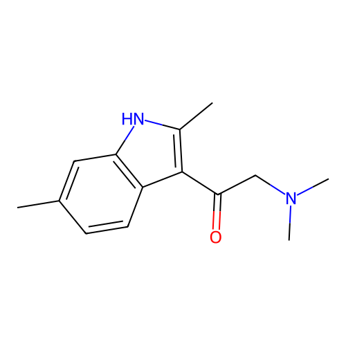 2-(dimethylamino)-1-(2,6-dimethyl-1H-indol-3-yl)ethanone structure