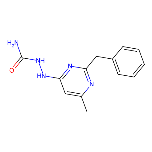 2-(2-Benzyl-6-methylpyrimidin-4-yl)hydrazinecarboxamide structure