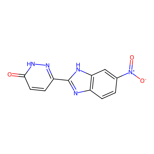 6-(5-nitro-1H-benzimidazol-2-yl)pyridazin-3(2H)-one structure