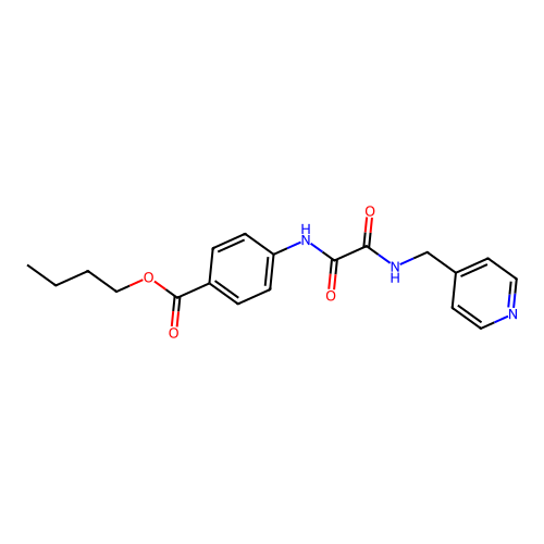 4-[[1,2-Dioxo-2-(pyridin-4-ylmethylamino)ethyl]amino]benzoic acid butyl ester structure