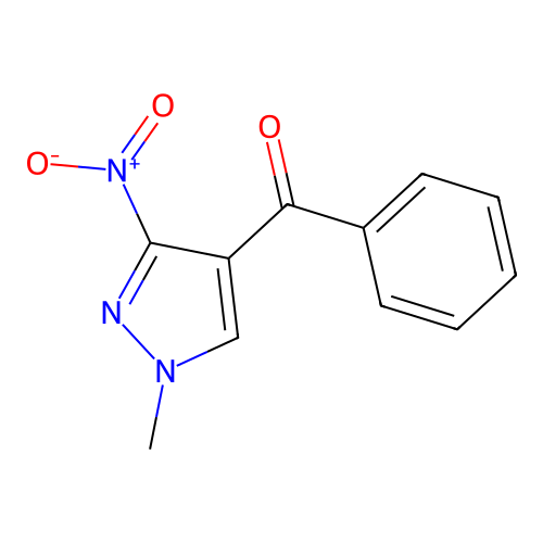 (1-methyl-3-nitro-1H-pyrazol-4-yl)(phenyl)methanone structure