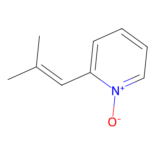 2-(2-Methylprop-1-enyl)-1-oxidopyridin-1-ium structure